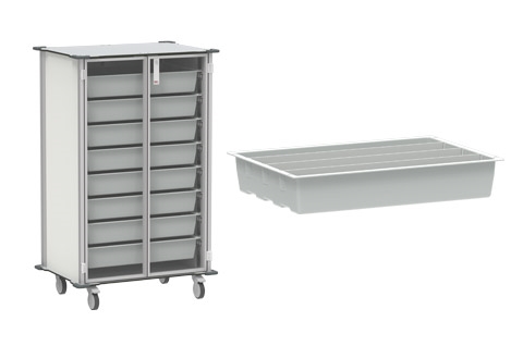 Aluminium-Da-Vinci-kar-robotchirurgie-gesloten-transport-steriel