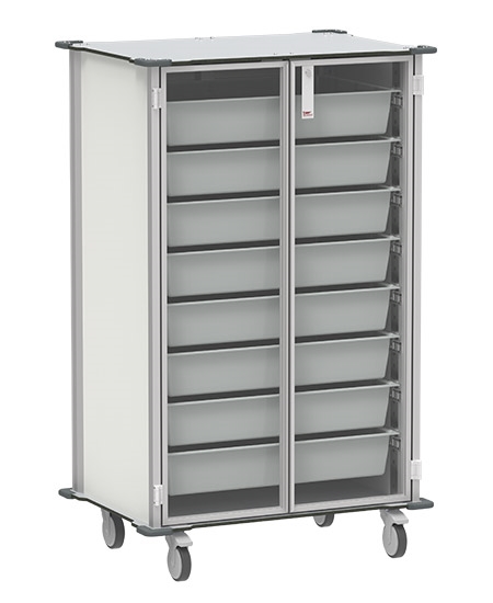 Aluminium-Da-Vinci-kar-robotchirurgie-gesloten-transport-steriel