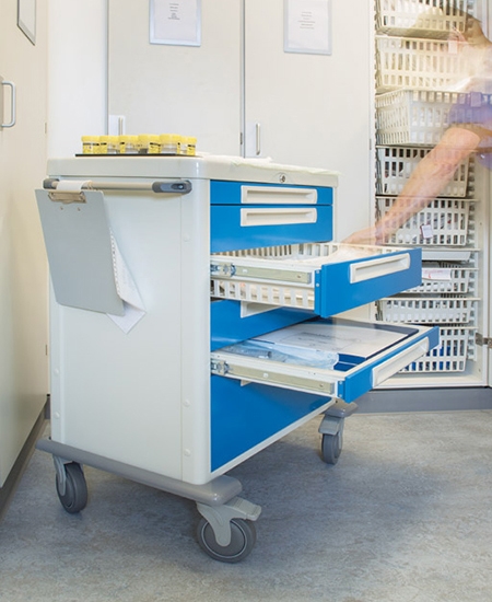 Logistieke Hardware | Medische karren Laden trolley - Producten All Modul